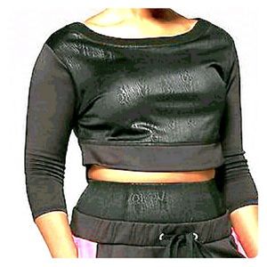 Sophie Theallet Fleece Crop Top. NWNT